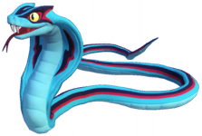 cobra-rayada-azul-y-roja