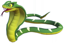 cobra-rayada-verde-y-blanca